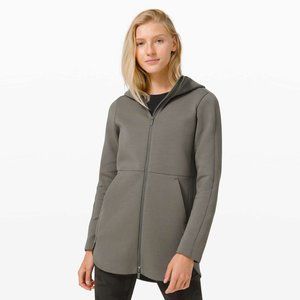 Lululemon Going Places Hooded Hoodie Jacket, Grey Sage Green, Size 8
